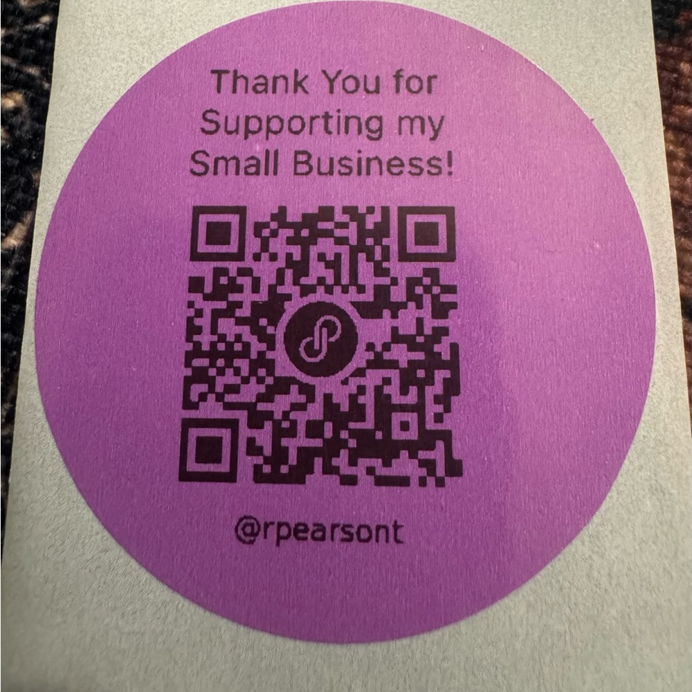 100 Custom QR Code Thank You Stickers
